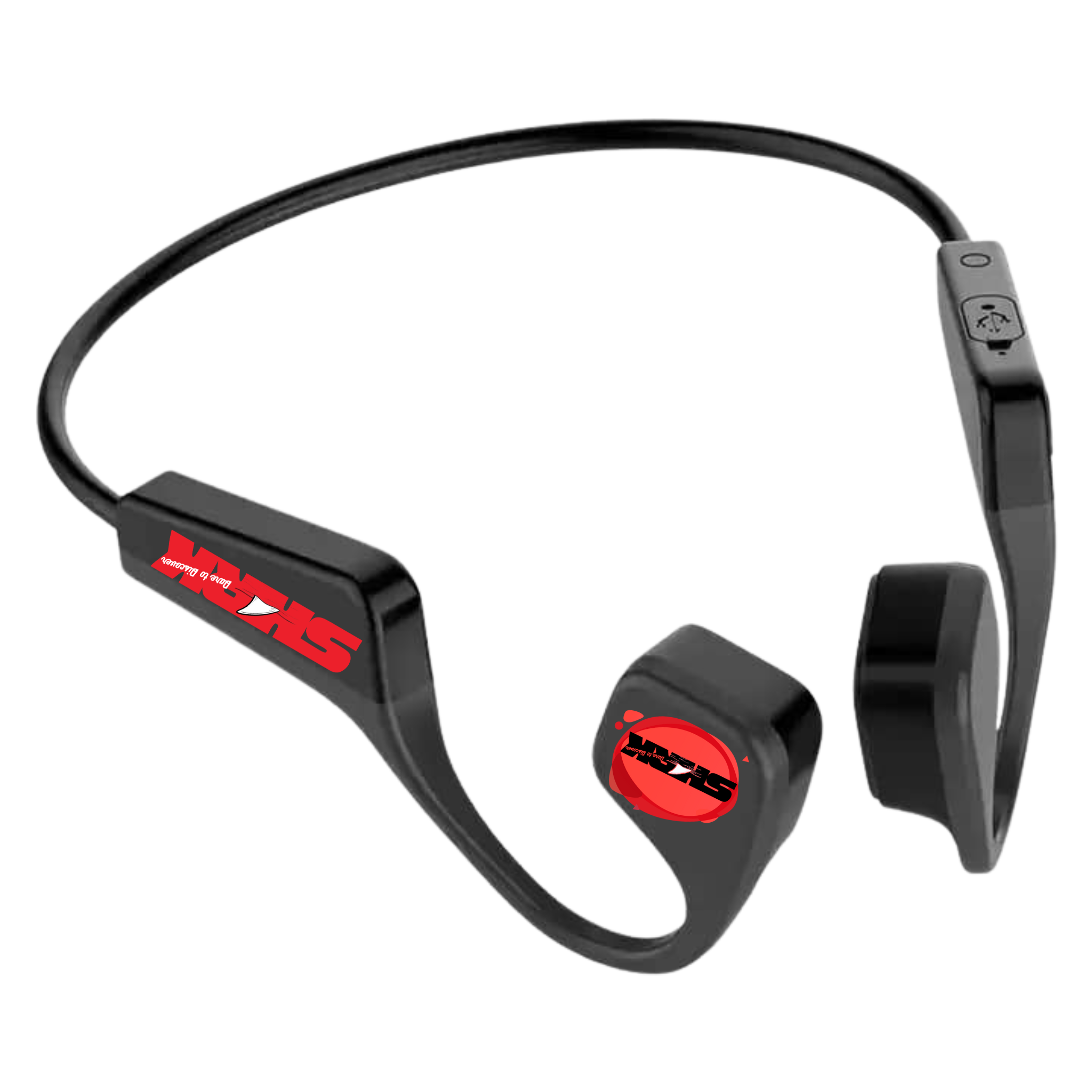 Best Gaming Headphones | Bone Conduction Headphones | Shark 3D Next-Gen for Gaming, Running, Cycling, Hiking, Gym and Sports - High Bass, Sweat-Resistant,Splash Proof 2024 Latest Sound Revolutionary Tech -